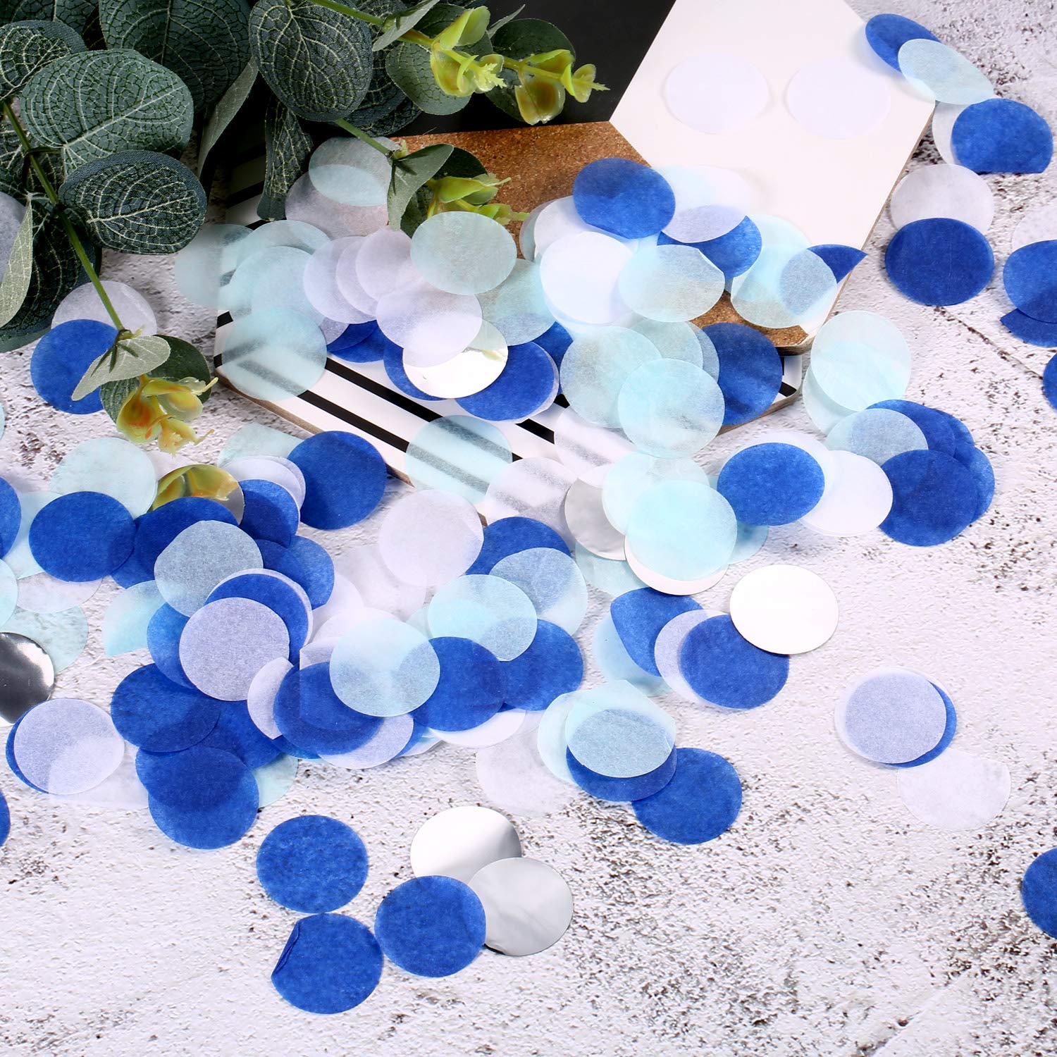 30 g 1000 stuks blauw goud papier confetti bruiloft verjaardagsfeest decoratie strooidecoratie