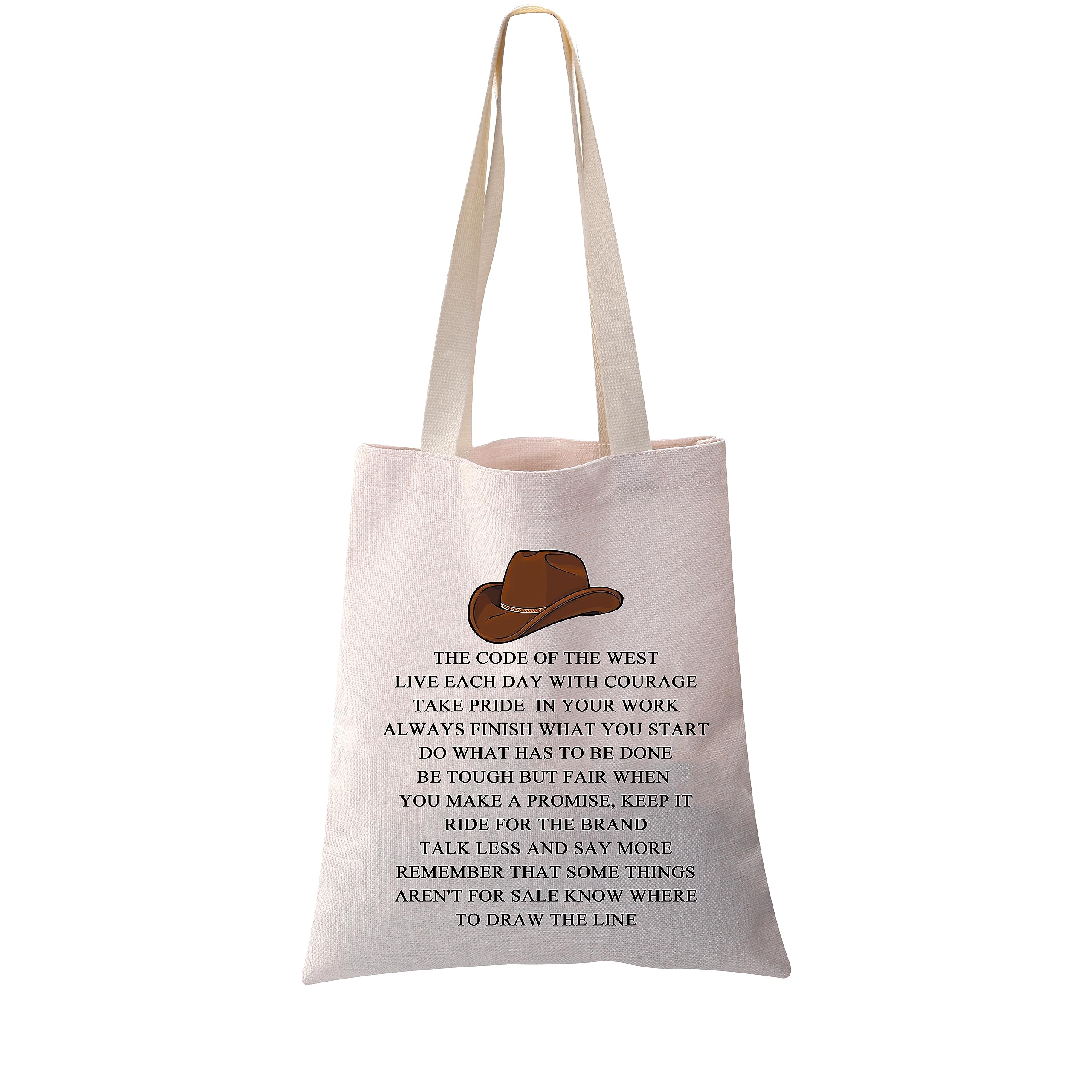 PXTIDYCode the West Movie Inspired Gift Cowboy Code Tote Bag Western Country Southern Bag Cowboy Gift