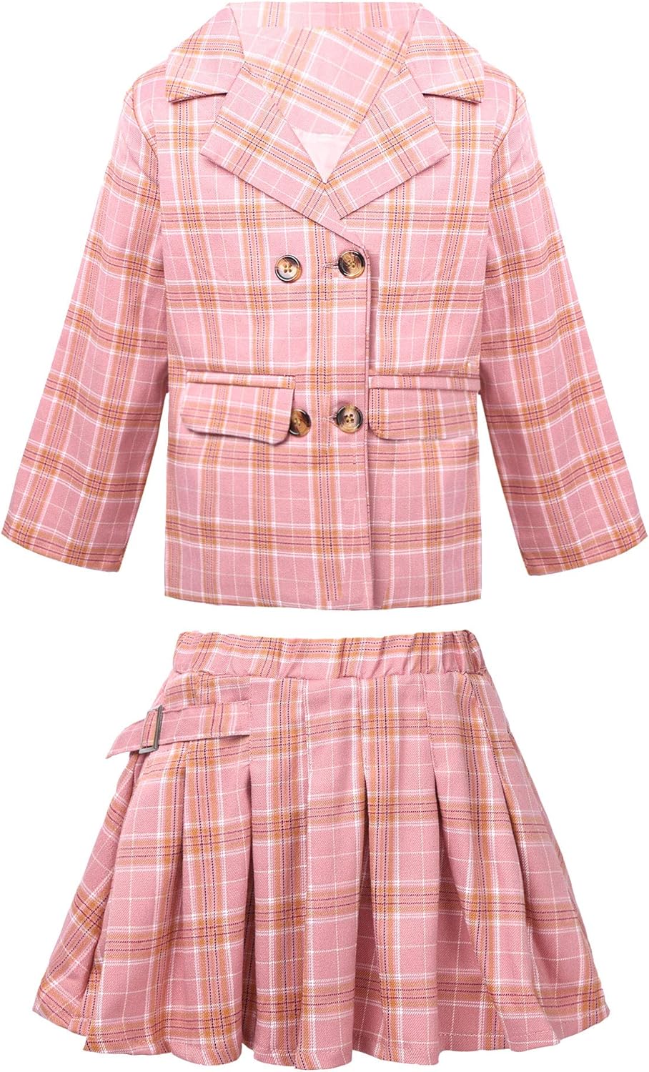 Girls pink plaid skirt Clearance