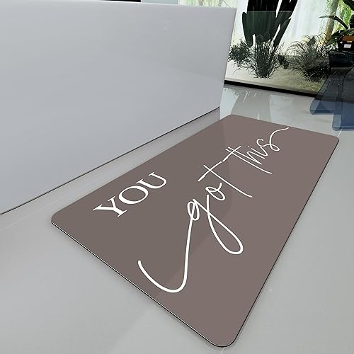 Vista 15 de Alfombras de baño 24x48 pulgadas, alfombra mágica moderna para el baño, alfombra de goma antideslizante de secado rápido absorbente, alfombras