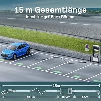 dé Type 2 Schuko 3.7 kW elektromos autó töltőkábel 15m LCD kijelzővel 5