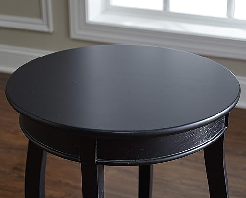 Miniatura 12 de Powell Furniture Mesa redonda con estante, color negro