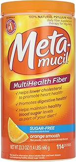Metamucil, Smooth Texture, Sugar Free, Orange,Powder, 23.4 oz