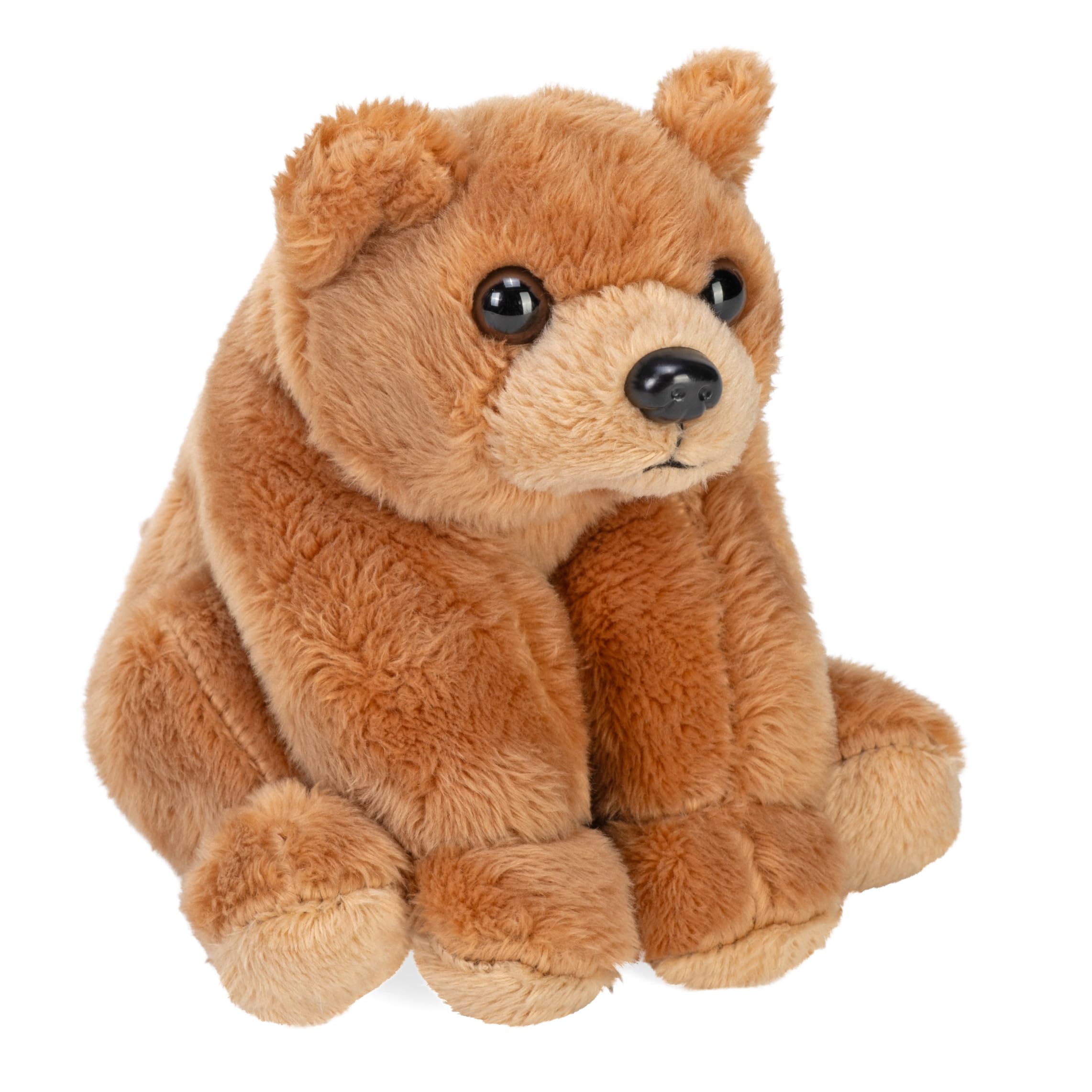 WILD REPUBLIC Pocketkins Eco Grizzly Bear, Stuffed Animal, 5 Inches, Plush Toy, Made from Recycled Materials, Eco Friendly