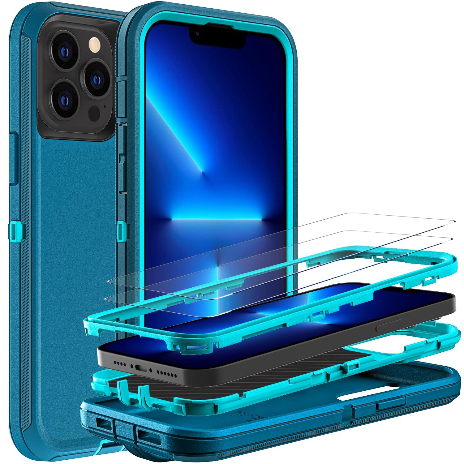 Coque iPhone 13 Pro incassable YmhxcY protégeant des chutes et de la poussière - 7