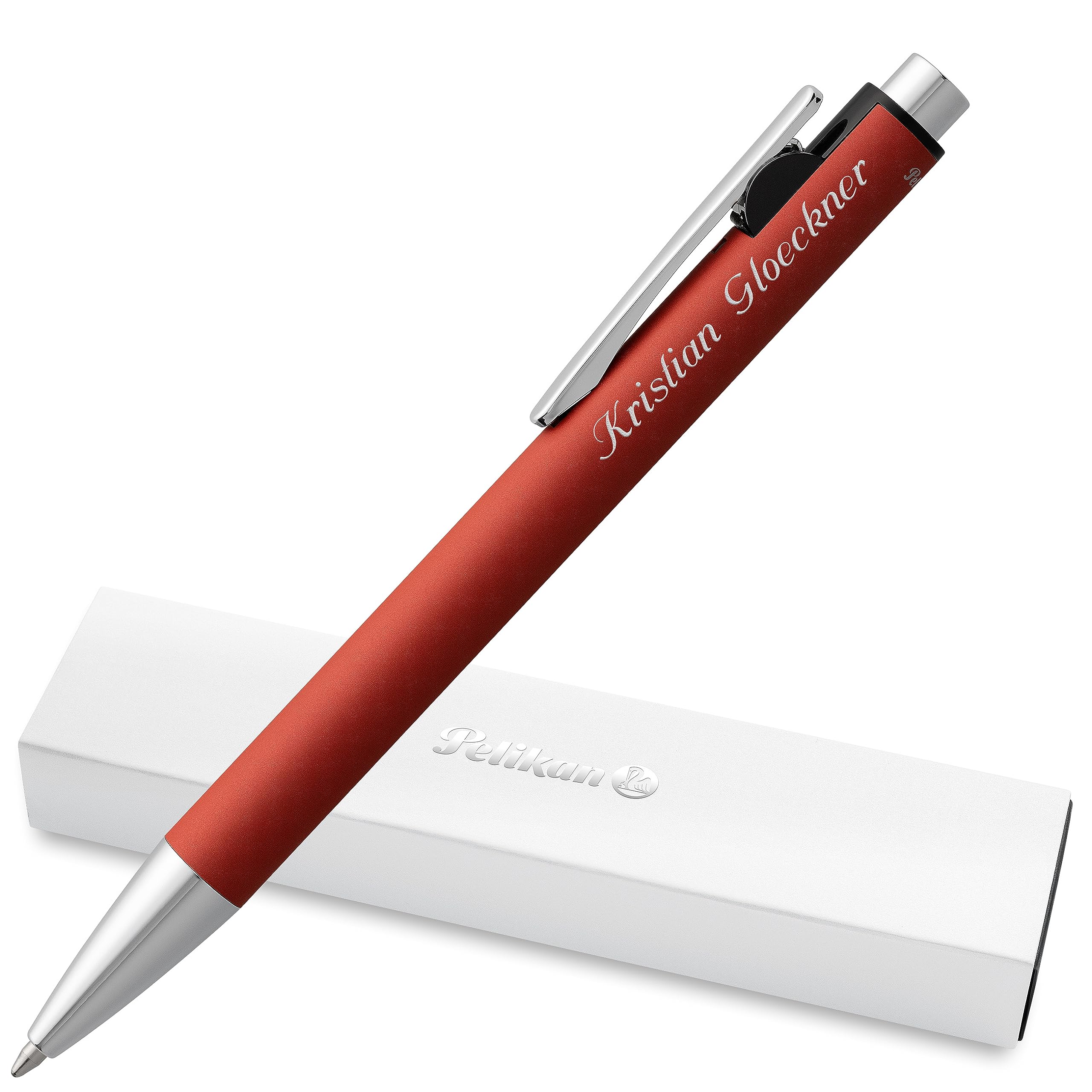 Pelikan Kugelschreiber Snap Mit Gravur - Inkl. Geschenkbox, Metall, Dokumentenecht, Individuell