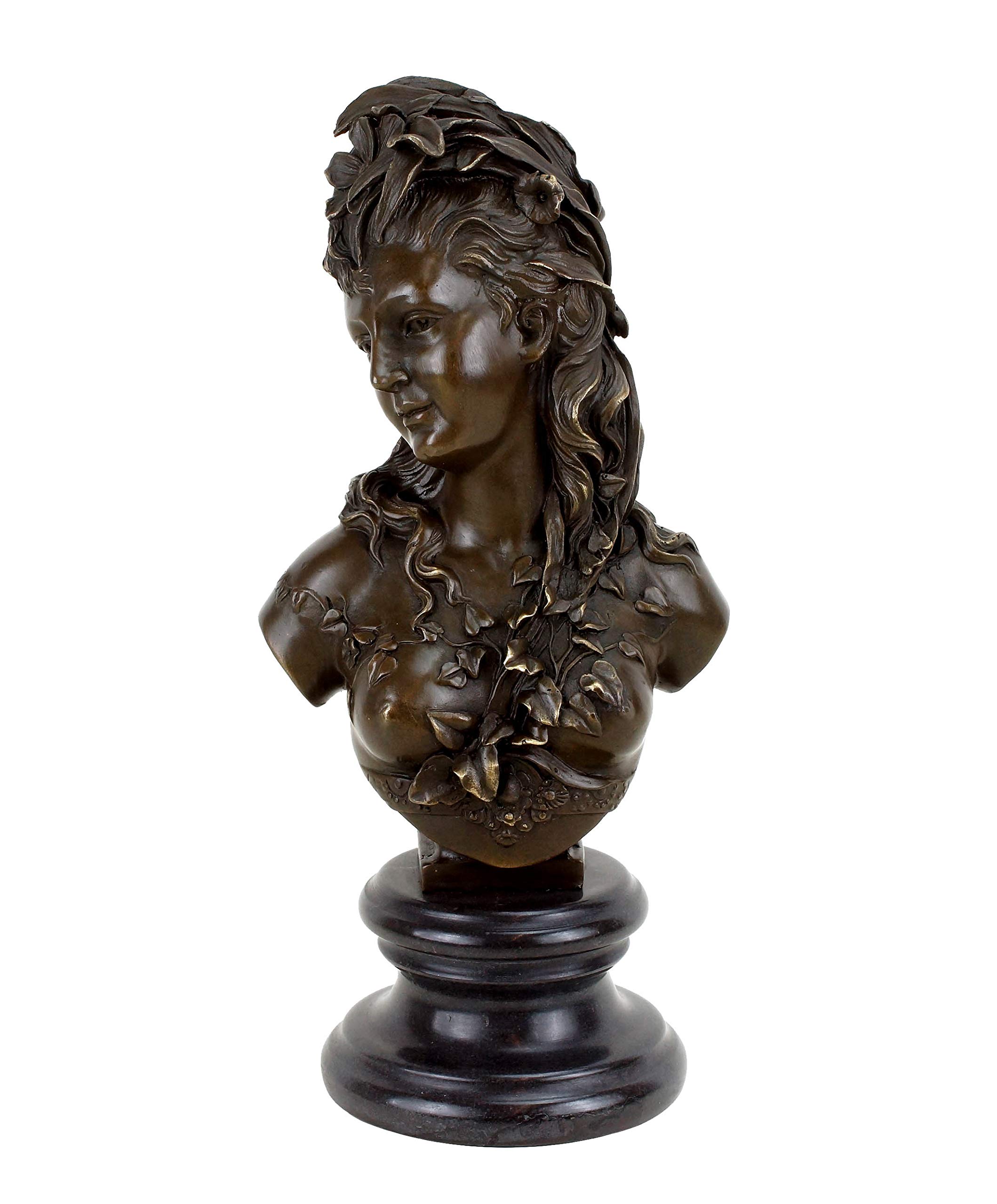 Buste de Flore bronce modernista escultura de la diosa de las flores