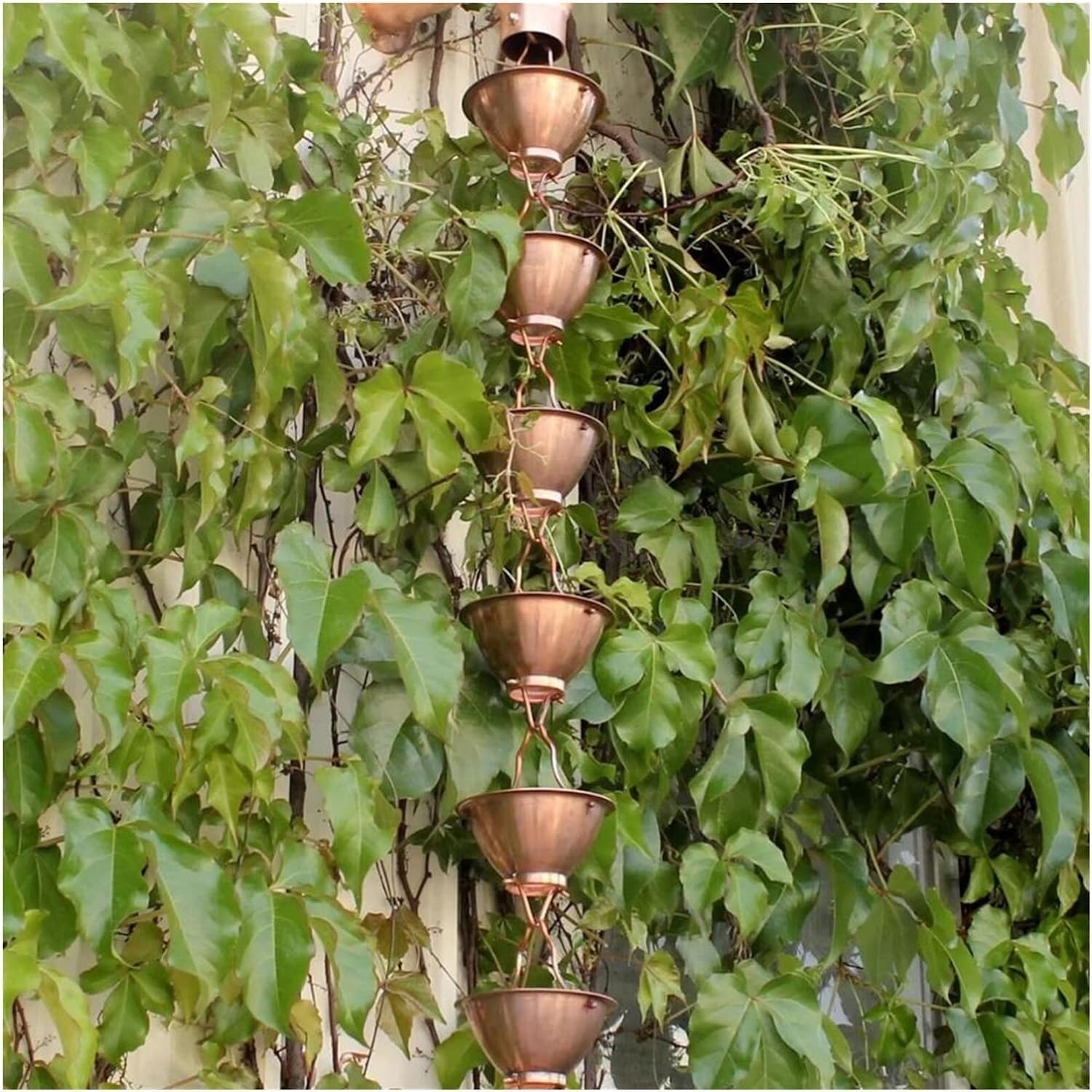 Rain Chains Rain Chains, Copper Rain Chain for Gutters for Heavy Rain Guide Rain Chain for Downspouts Copper Rain Fall Eaves Gutter