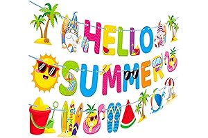 Summer's Greetings! Hello Sunshine Banner for Delightful Summer Parties.