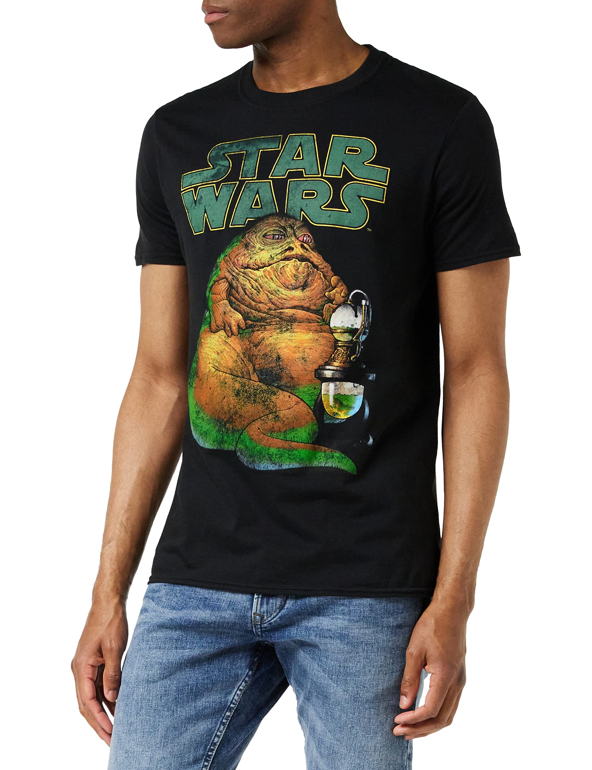 Star Wars Men's Jabba Regular Fit Crew Neck Short Sleeve T - Shirt, Black (Black Blk), XX-Large (Manufacturer Size:XX-Large)