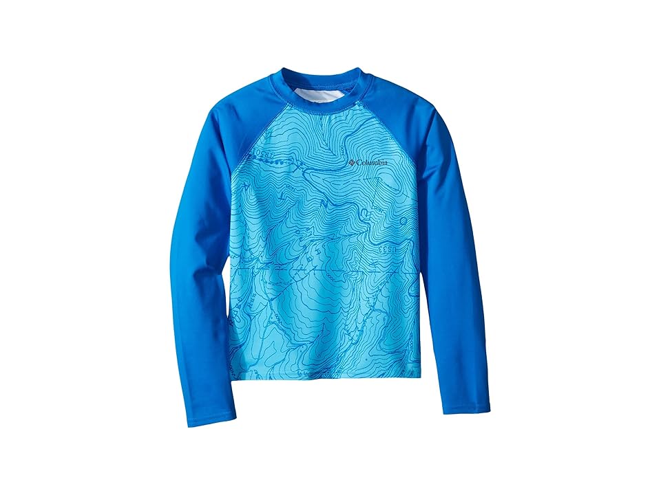 

Columbia Kids Mini Breaker Printed Long Sleeve Sunguard (Little Kids/Big Kids) (Riptide Forest Print) Boy's Swimwear, Blue
