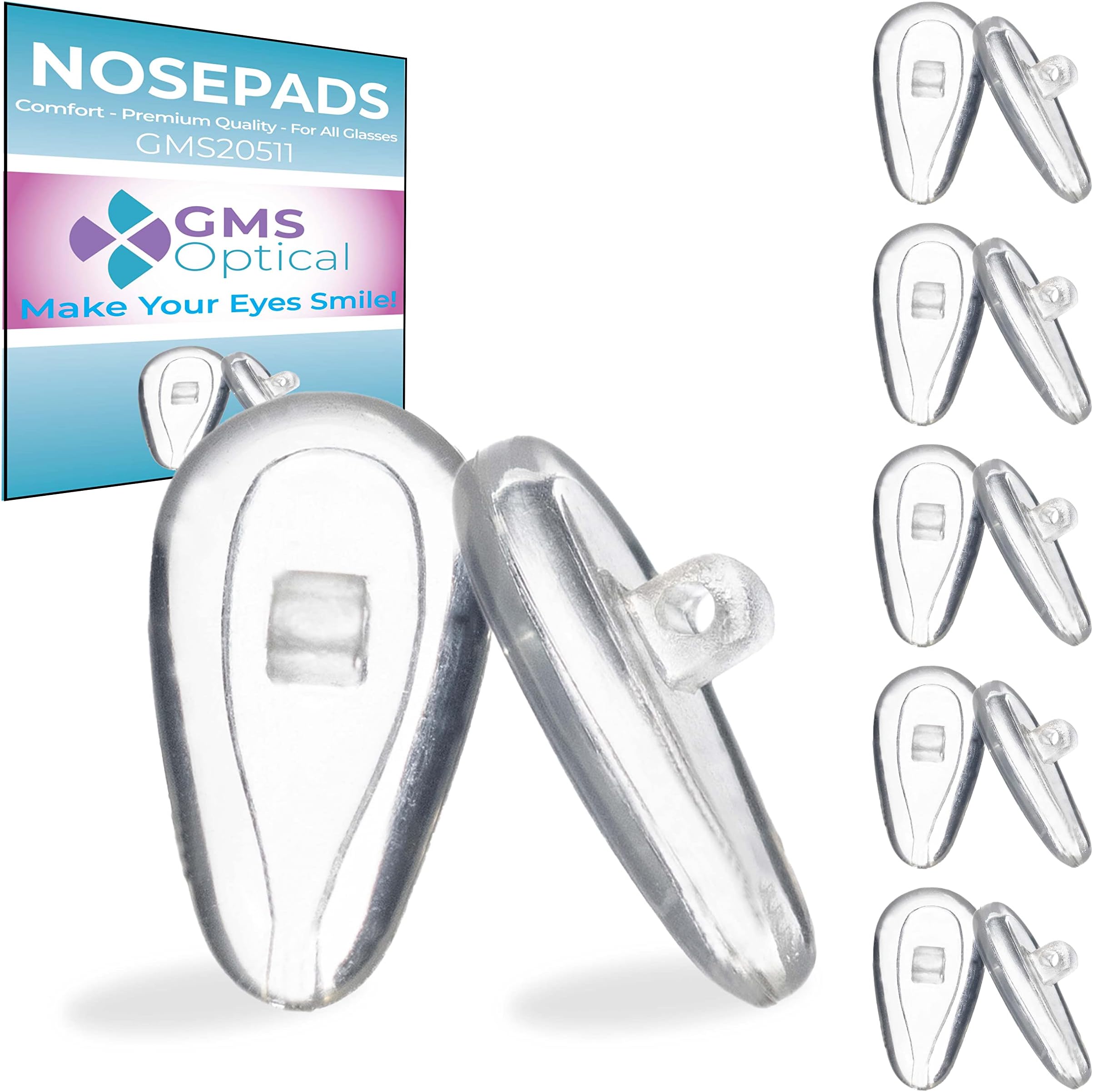 Eyeglass Nose Pads 11mm 2Pairs Pushin Eyeglasses Nose Pads