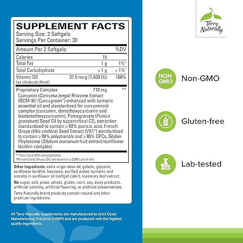 Miniatura 2 de Terry Naturally Healthy PSA Levels – Suplemento dietético para un equilibrio saludable de próstata y hormona – Incluye curcumina, aceite esencial de