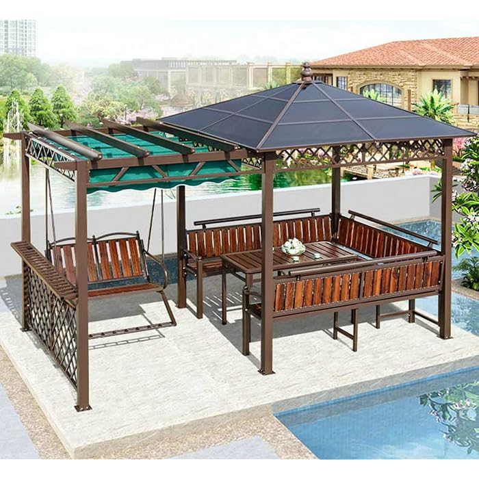 Buy NanTaoYan Outdoor Steel Hardtop Permanent Single roof Hard top