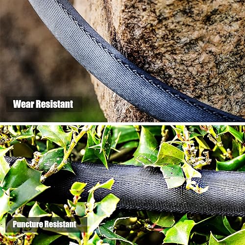 Miniatura 5 de Manguera de jardín no expandible de 75 pies, flexible, resistente a las explosiones, con boquilla rociadora de 10 funciones, ligera y duradera para