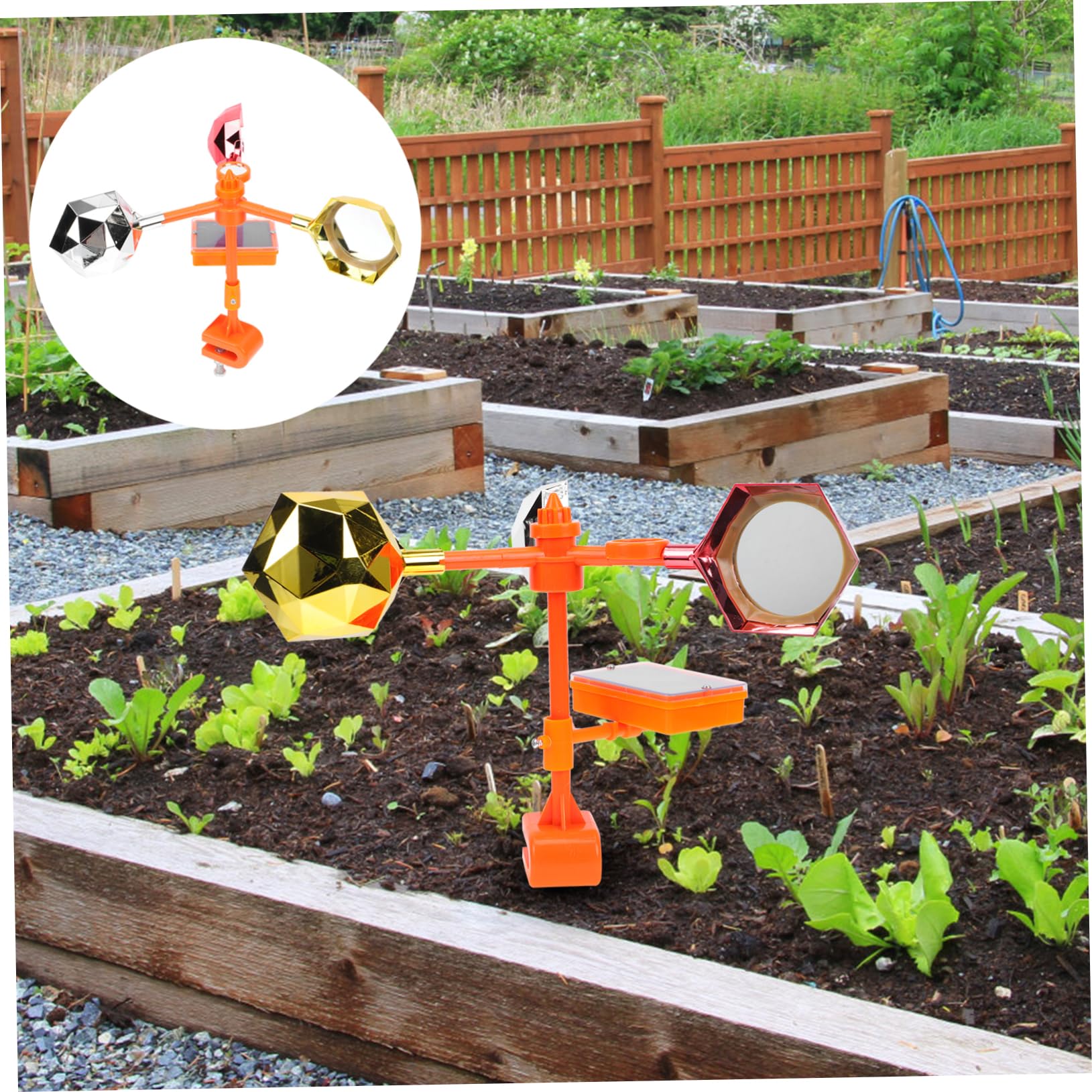 2piezas Ahuyentador De Pájaros Solar Reflectante para Jardín Dispositivo De Control De Aves para Huertos y De Usar y Tecnología De Reflexión