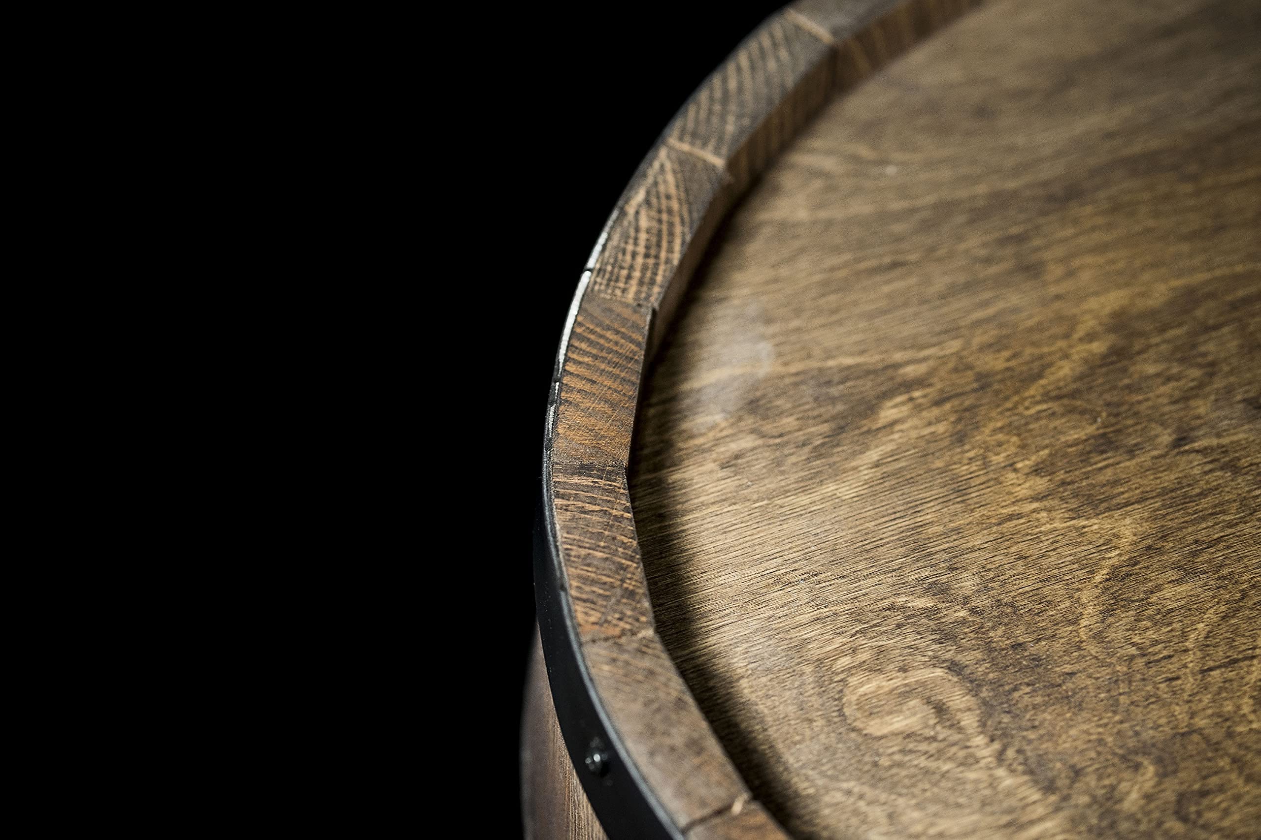 weeco Holzfass Fassbar mit Fachböden und 2 Weinregalen - Getränkeschrank Wine Rack Holzregal 82cm. Deko Zimmer. Aufbewahrungsschrank für Wein Whisky Bier Flaschen Fass Hausbar Weinflaschen