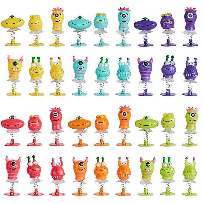 36个怪兽弹簧发射器儿童玩具