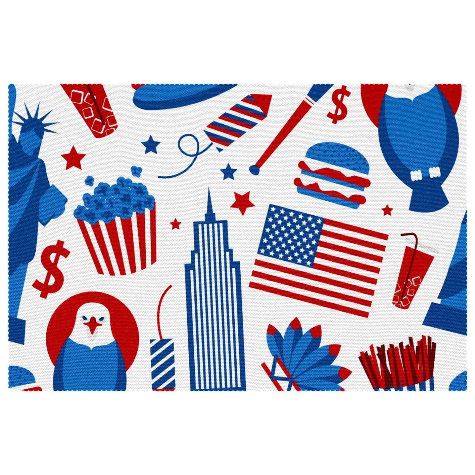Sets de table antidérapants motif New York lot de 6 résistants à la chaleur