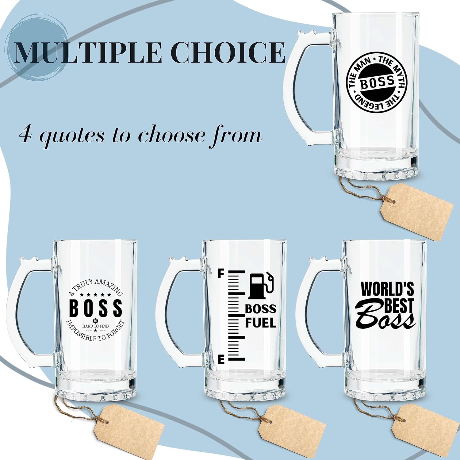 Onebttl Boss Gifts for Men Beer Lovers - 17 oz Heavy Beer Stein Mug with Handle for Boss as Birthday Christmas Gift - THE MYTH - Image 5