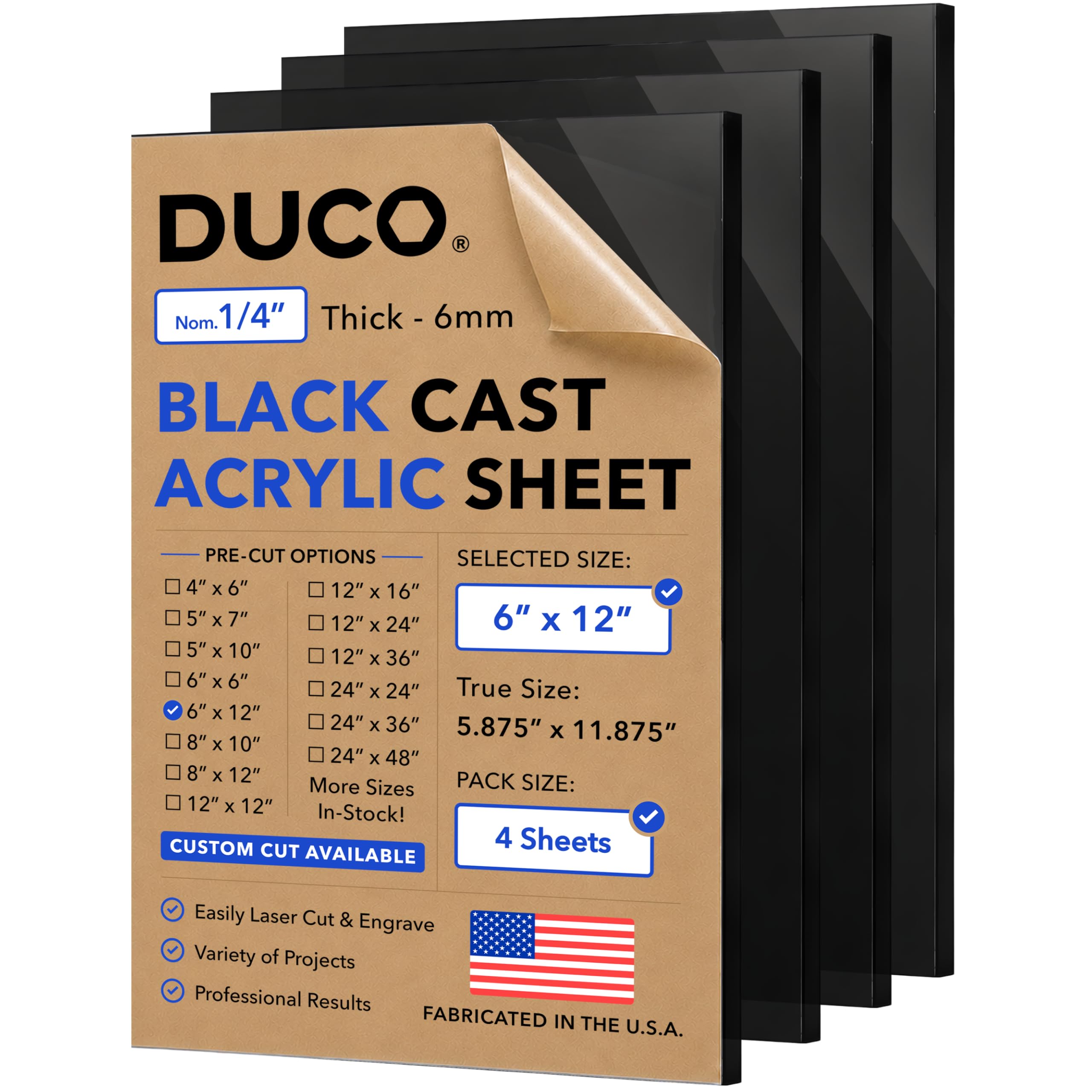 Clear Acrylic Sheet - 12"x12" Plexiglass -29