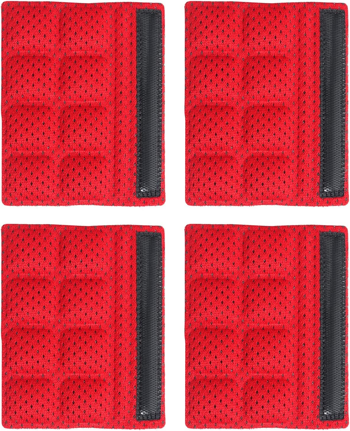 Jipemtra Helmet Chin Pads Foam Pads Set Chin Strap Padding Replacement Universal for Cycling Bike Motorcycle Outdoor (Red 4PCS)
