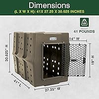 Vista 3 de Dakota 283 Jaula de perro resistente y económica para perros con puerta extraíble de doble vía - Caseta de perro resistente para perros de raza XL