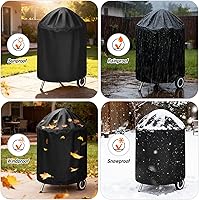 Vista 7 de Cubierta de parrilla de carbón para Cuisinart CCG190RB, cubierta redonda de parrilla de carbón portátil para Weber Smokey Joe 14, cubierta