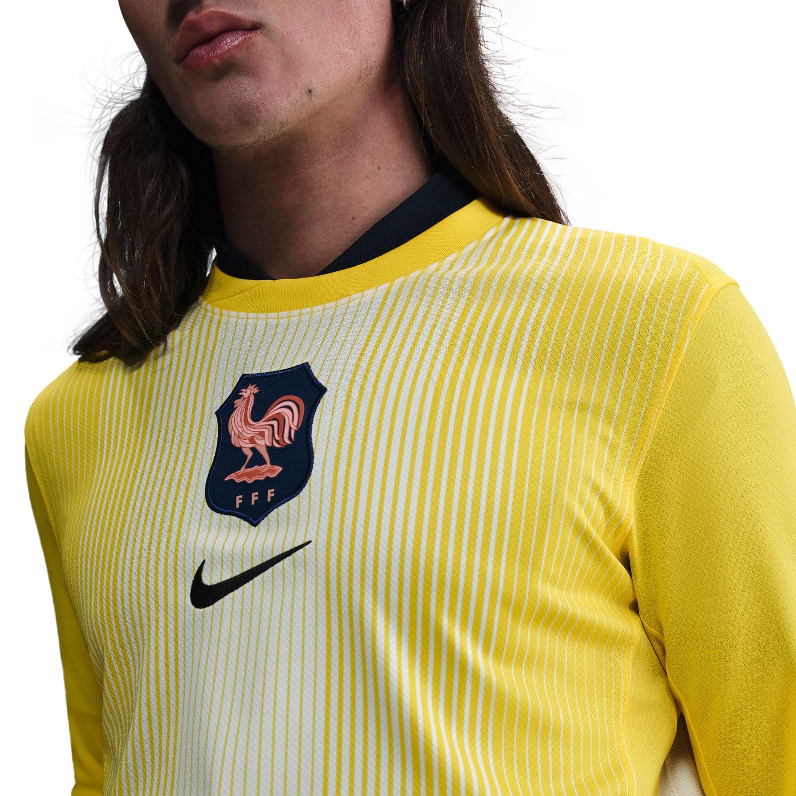 FFF 2025/26 Stadium Goalkeeper Nike Dri-FIT - Camiseta de Manga Larga para Hombre, réplica de fútbol, HM9802