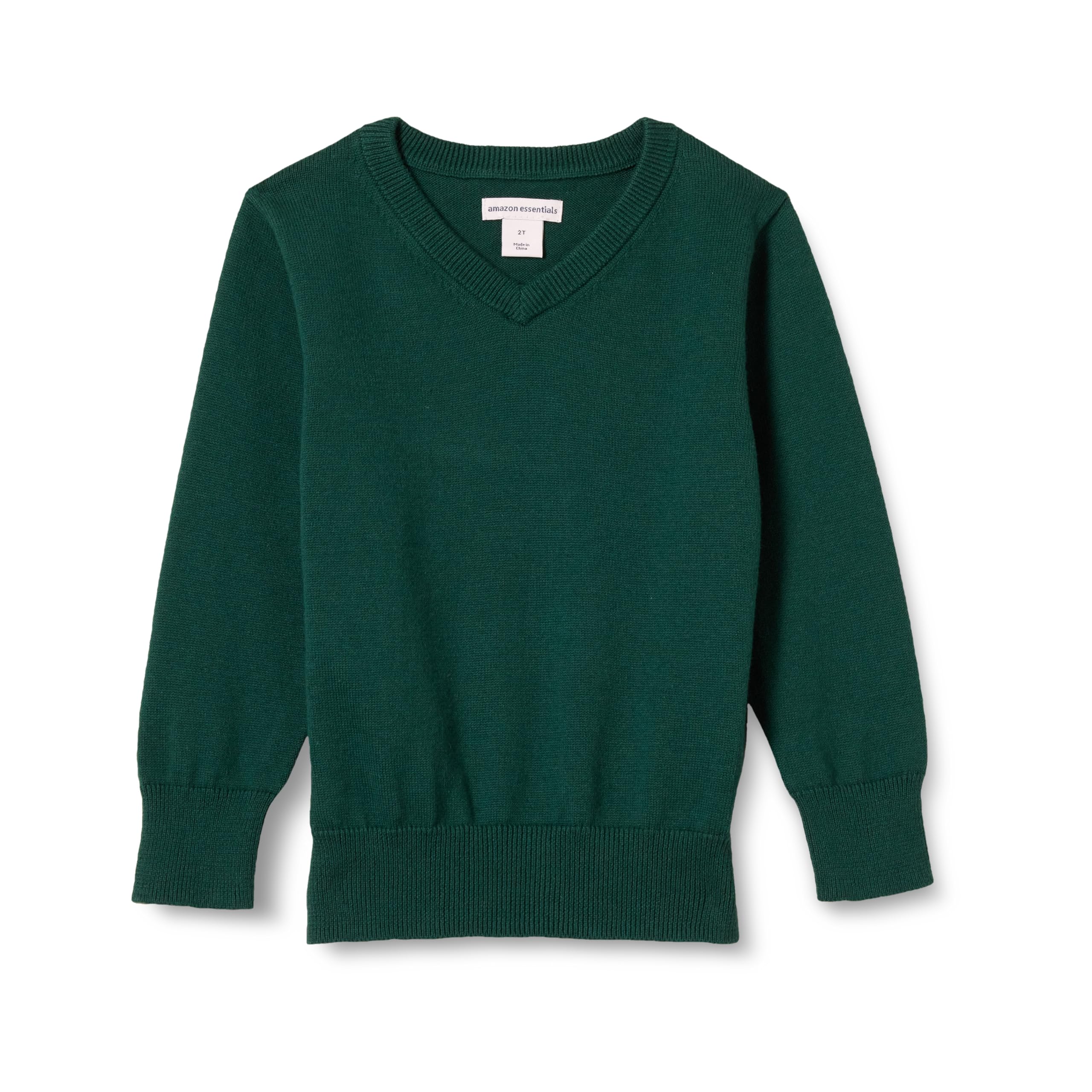 Amazon Essentials Jungen Pullover aus Baumwolle mit V-Ausschnitt Klassische Passform Uniform