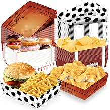 Sports Birthday Party Decorations 40pcs Sports Theme Paper Food Trays Plates for Soccer Baseball Football Basketball Birthday Party Decorations Supplies