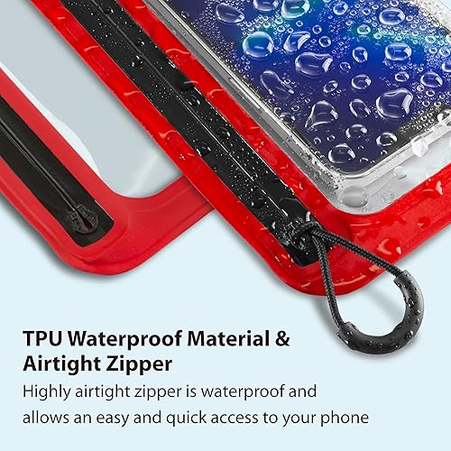 Miniatura 4 de Bone Funda impermeable para teléfono, IPX8 impermeable para natación, bolsa seca bajo el agua con cordón para esnórquel, barco, pesca, compatible