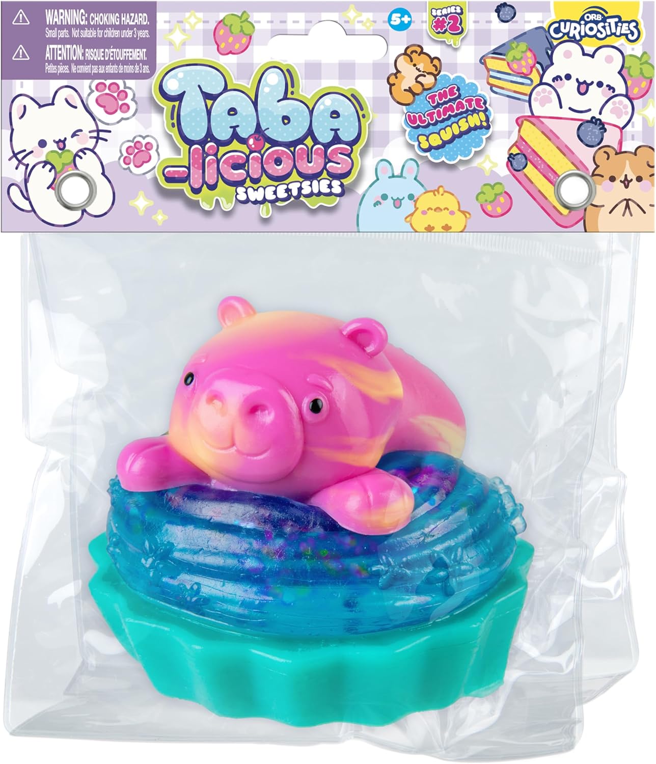 ORB Tabalicious Sweetsies Big TABA Squishy Capybara Squishy Toy - Soft, Sticky Animal Dessert Play Food TABA Squishies - Great for Stress Relief - Fun Kawaii Sensory, Fidget Toys for Kids and Adults