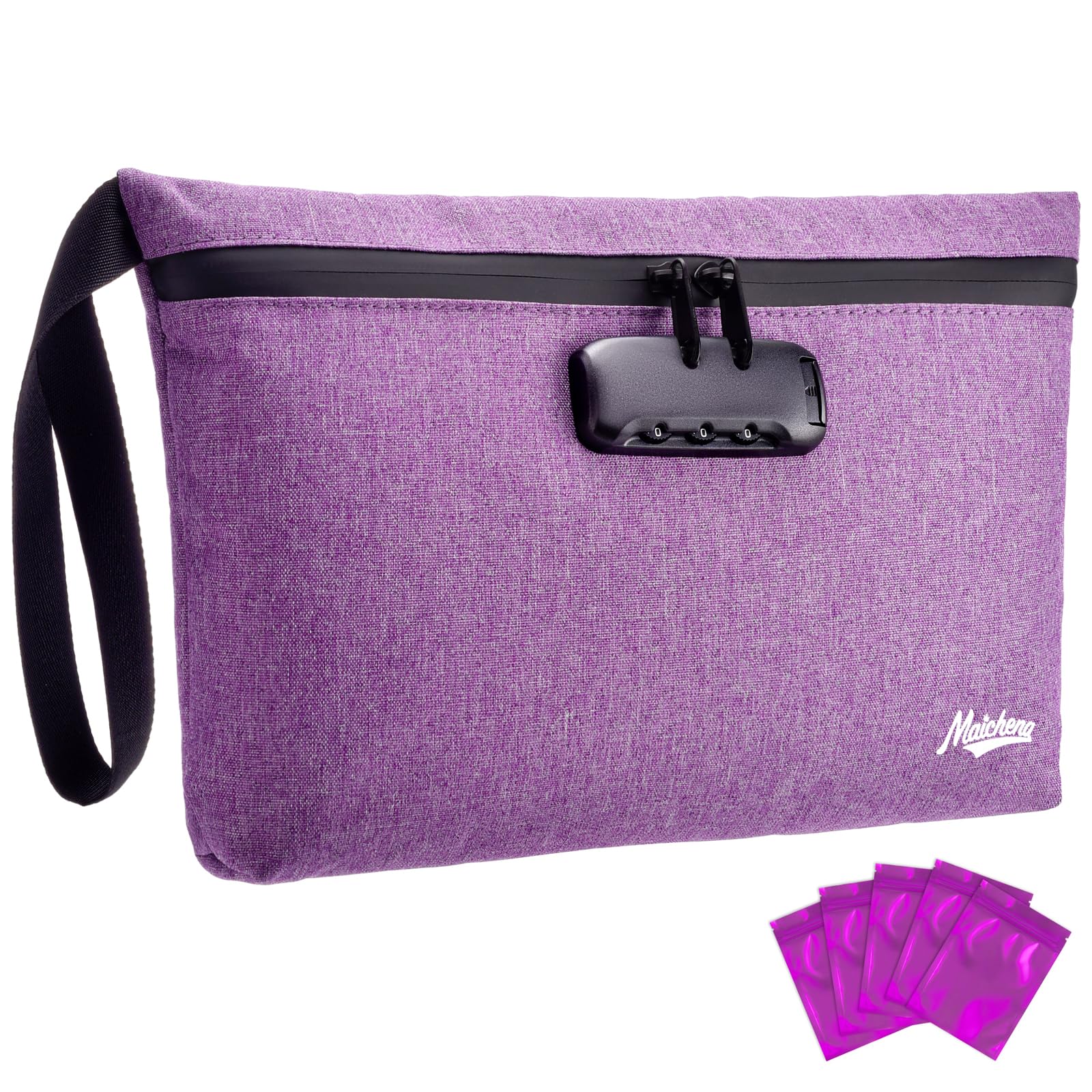 Storage Bag with Combination Lock 12.6"x7.5" Large Storage Container Medicine Lock Bag Money Organizer Travel Storage Case