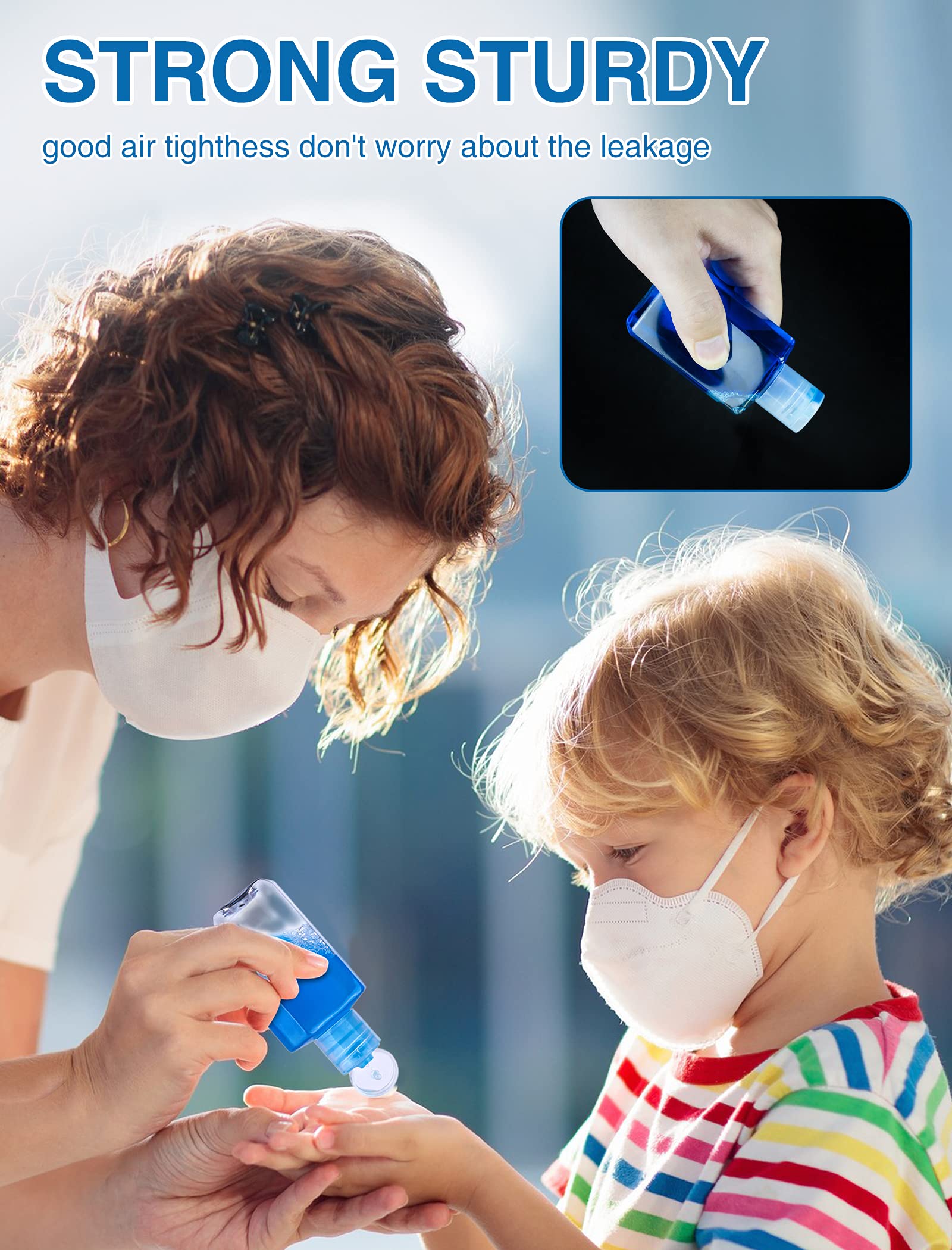 Buy Empty Hand Sanitizer Bottles,Clear Travel Size Bottles,80 Pack Plastic FlipTop Bottles