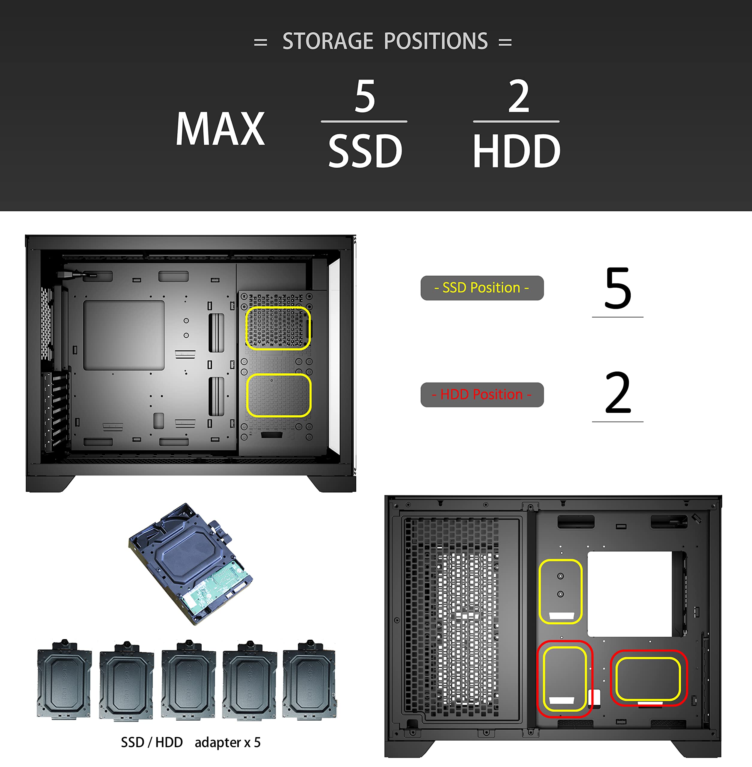 P480MB-E RGB ATX PC obudowa (4 x 12 cm modułowy wentylator ARGB Pirate Oko, zarządzanie kablami, 10-portowy koncentrator wentylatora, PWM, SYNC) czarna