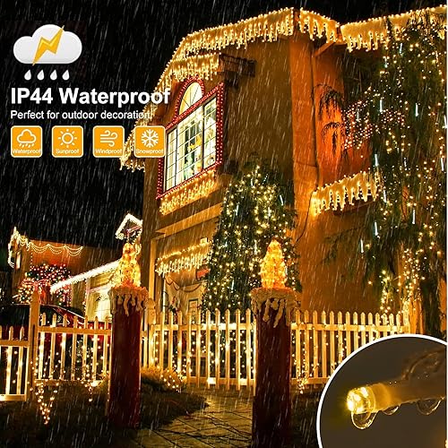 Miniatura 4 de XURISEN Luces de Navidad, 403 pies, 1000 luces LED que cambian de color al aire libre, impermeable, enchufable, iluminación de árbol con 11 modos de