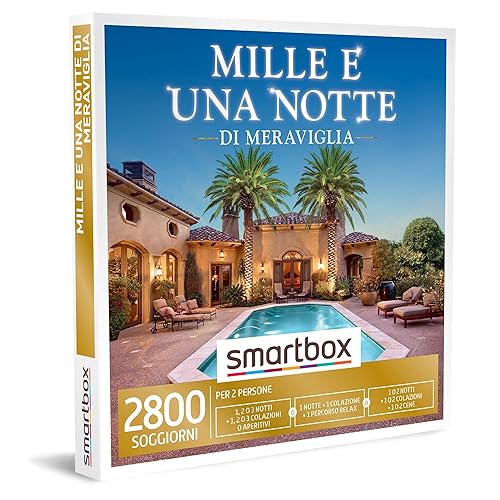 Smartbox - Cofanetto Regalo Mille e Una Notte di meraviglia - Idea Regalo Originale - 1, 2 o 3 Notti con Colazione, aperitivo, Pausa Relax o Cena per 2
