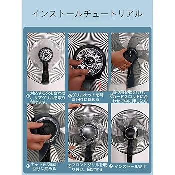 スタンド扇風機　青 3枚羽根 高さ調節可能 シンセイ スタンド式 工場扇 45cm羽根/4枚羽根/首振り/風量3段階