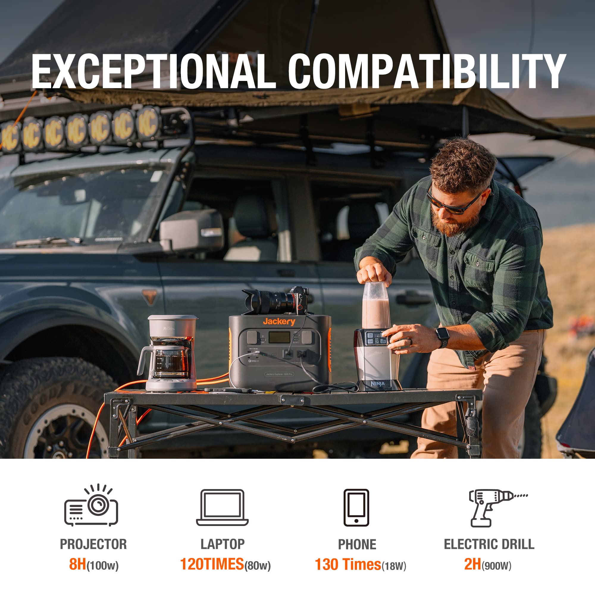 Jackery Explorer 1000 Pro Portable Power Station with 1002Wh 