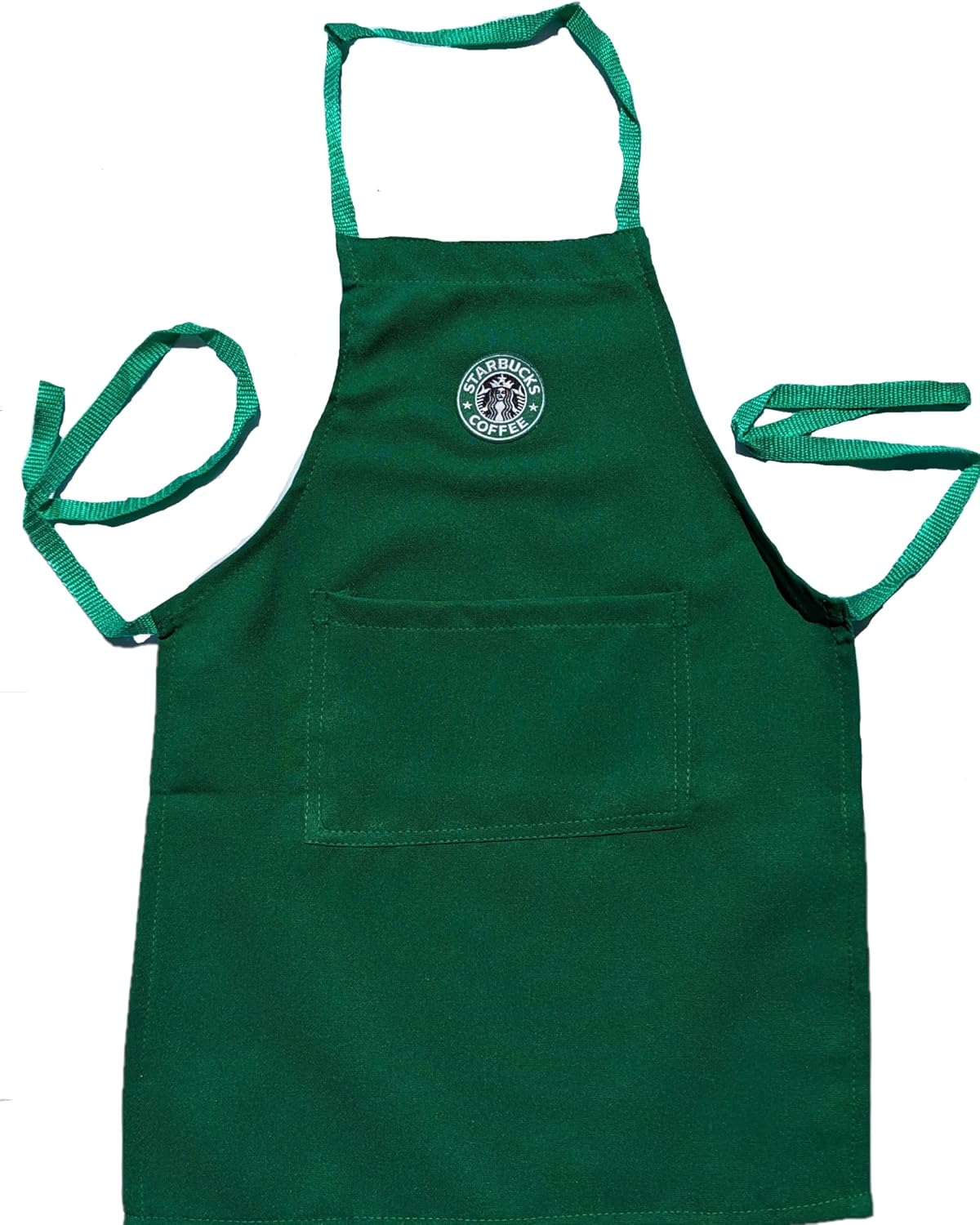 Beautiful Kelly Green Apron Center Pocket Embroidered Logo Patch (TEEN + CAP)