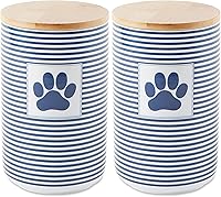 Vista 8 de Bone Dry Paw & Patch - Colección de mascotas de cerámica, recipiente para golosinas, 4 x 6.5, negro, recipiente de golosinas, 4 x 6.5, 5742