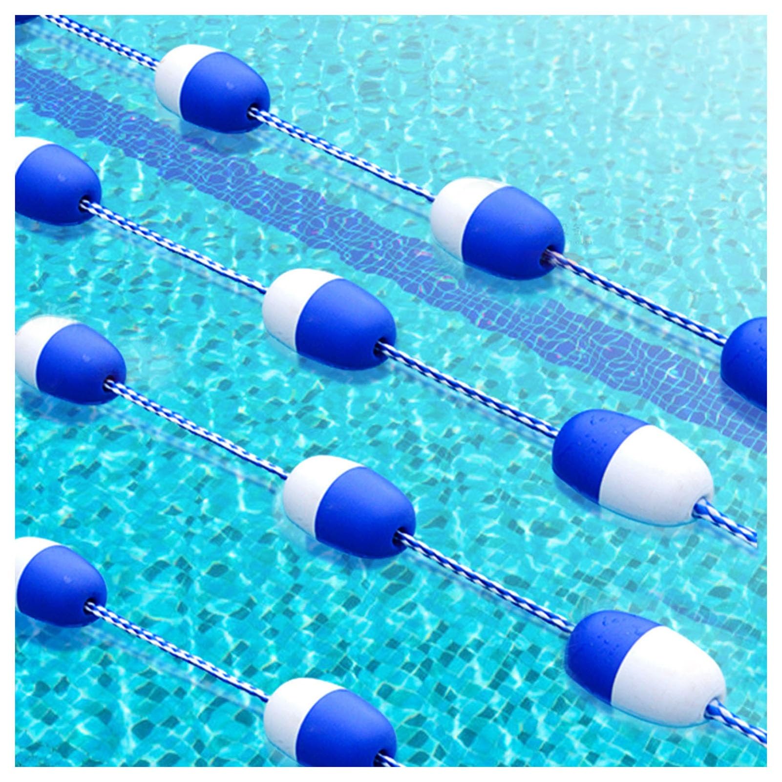 GJZQDKX Floating Pool Safety Divider Lane Line with Hooks, Anti-Wave Safety Rope, Durable Floating Line for Inground Pools