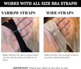 NON-SLIP Bra Clips, RacerBack Conceal Bra Straps Holder Cleavage Control by Pin Straps