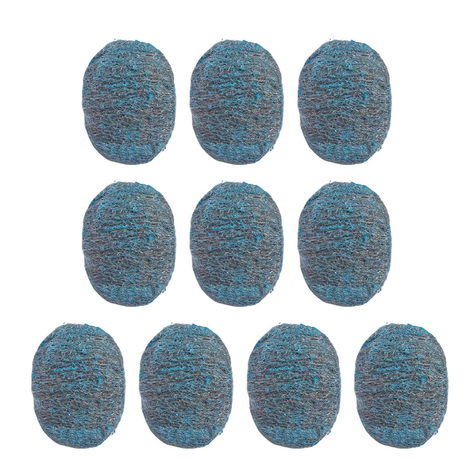 NEWFT Of 10 Sturdy Metal Cleaning Steel Wool for Cookware Outdoor Cooking Items Scented Cleaning Steel Wool Scrubber