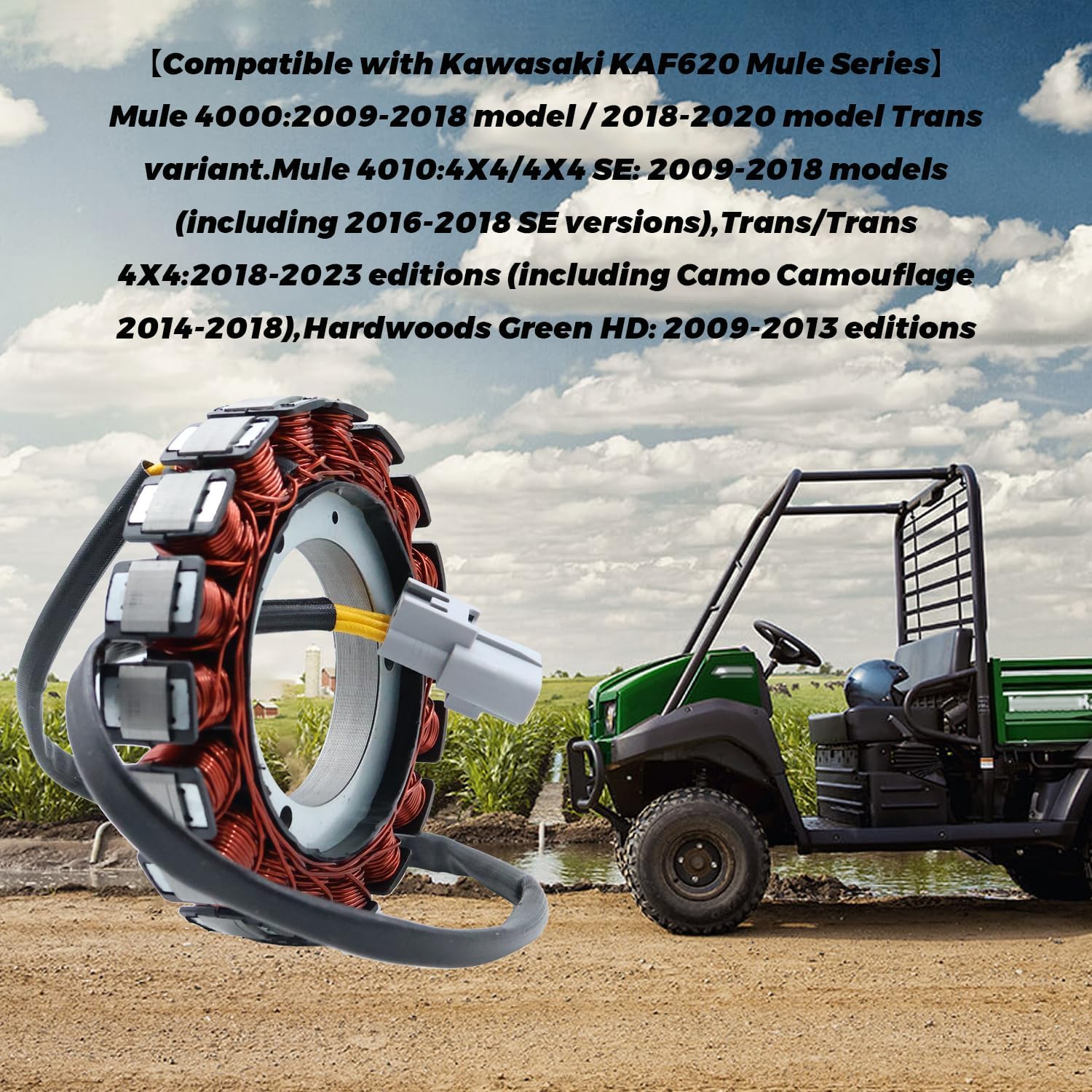 59031-2136 Stator Coil Compatible with Kawasaki UTV KAF 620 Mule 4000 / KAF 620 Mule 4010 2009-2019