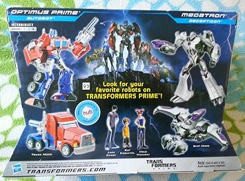 Transformers Prime First Edition Action Figure Set - Optimus Prime vs Megatron with DVD - Entertainment Pack Limited Edition