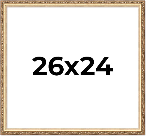 Vista 173 de Poster Palooza Marco de fotos de madera tradicional dorado antiguo de 6 x 18 pulgadas con plexiglás acrílico UV, respaldo de tablero de espuma