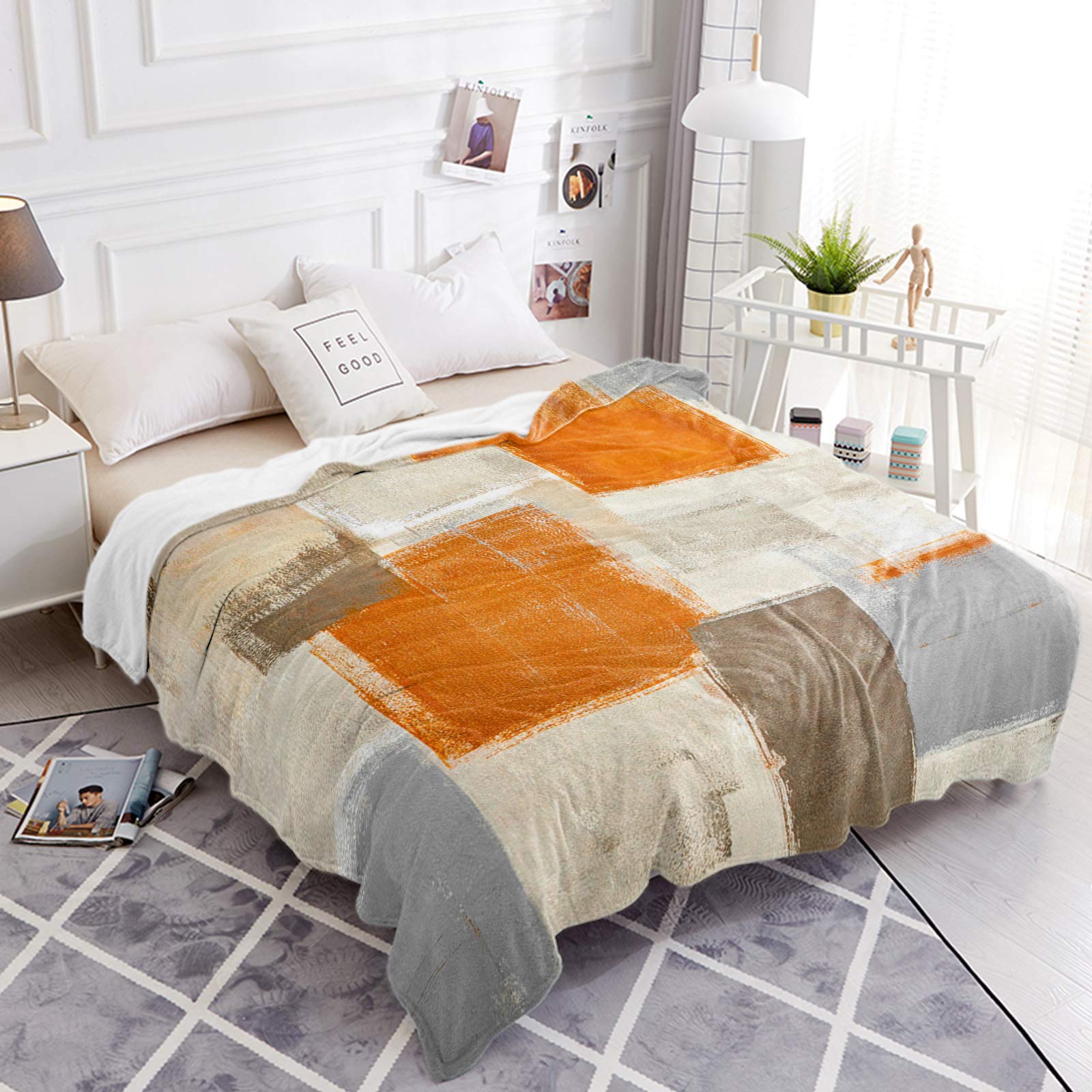 Aotximlat Coperta morbida per letto con scritta in inglese Granddaughter, idea regalo per nipote, nonna, per San Valentino, compleanno, dimensioni: 152,4 x 203,2 cm