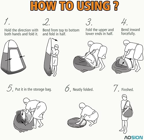 Miniatura 4 de AOSION Tienda de campaña para ducha de privacidad, tienda de cambio desplegable, para campamento, baño, vestuario, toldo, toldo, refugio de lluvia